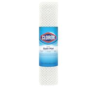 Clorox by Duck Tapis de Bain rembourré en Mousse, antidérapant avec Ventouse pour Plus de Confort et de sécurité, 43,2 x 91,4 cm, Blanc