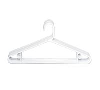 Clorox Lot de 10 cintres en Plastique Blanc | Idéal pour Un Usage Quotidien Standard | Deux Crochets d'accessoires | Lot économique