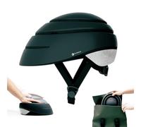 CLOSCA. Casque de vélo Adulte. Casque Pliable. Casque de vélo et Casque trotinette Electrique. Casque vélo Femme et Casque d'homme.Design breveté.(Gris foncé/RÉFLÉCHISSANT,L)