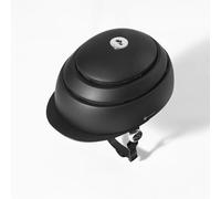 CLOSCA. Casque de vélo Pliable. Casque de vélo Adulte avec visière. Casque homologué pour vélo et Trottinette électrique. pour Femmes et Hommes. (Noir/Noir, S)