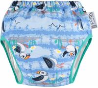 Close - 664433 - Pop-in Culotte d'apprentissage reutilisable pour enfant de 12 a 18 mois Motif macareux Bleu Taille S