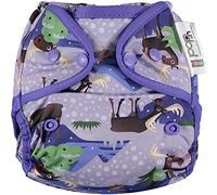 Close Pop-in Couche en bambou de qualité supérieure - Taille unique, de la naissance au pot, fermeture à pression sécurisée, motif imprimé - Élan