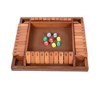 Close The Box Dice Game - Jeux de société en bois pour enfants, Jeux de société pour adultes et | Enfants 2 à 4 joueurs Jeux classiques familiaux Matériel en bois fiable,