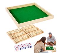 Close The Box Game - Plateau De Dés Bois 30 X 30 X 2,6 Cm, Jeu De Table Interactif Multi-joueurs | Portable, Compétitif, Nuit Famille, Camping, Café-bar, Stratégie De Rassemblement De Vacances,