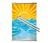 Close Up Barrettes de Serrage - 2 Rails pour Poster - Aluminium argenté - 61 cm