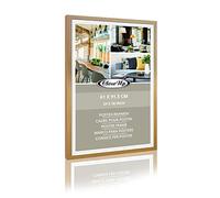 Close Up Cadre pour Poster 61 x 91,5 cm décor Bois Hêtre Clair Cadre en MDF Premium Vitre Acrylique Cadre Photo géant