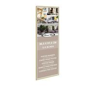 Close Up Cadre pour posters - Doré - Cadre photo - Pour posters longs au format long, impressions d'art, affiches - Vitre en PVC incassable - 30,5 x 91,5 cm / 12 x 36 cm