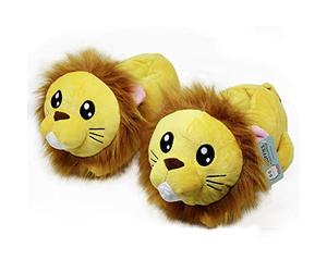 Close Up Chaussons en peluche pour adultes | Unisexe Taille unique 36-44 | Animaux, figurines, lion, Taille unique