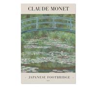 Close Up Claude Monet Impressionnisme Japanese Footbridge Impressionnisme sur Toile ou Papier Différentes Tailles 20cm x 30cm Sans Cadre
