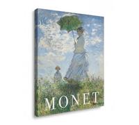 Close Up Claude Monet Woman With Parasol Impression sur toile ou papier Impressionnisme Sans Cadre ou Encadré Différentes Dimensions 80 x 120 cm