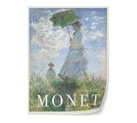 Close Up Claude Monet Woman With Parasol Impression sur Toile ou Papier Impressionnisme Sans Cadre ou Encadré Différentes Dimensions 50 cm x 70 cm Sans Cadre