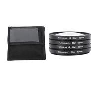 Close Up Filter Kit 4 in 1 Macro Lens Set, +1 +2 +4 +10 Optical Glass Filters with Storage Pouch, Professional Camera Filter for Digital Photography, Close Up Effect Similar to (52mm)
