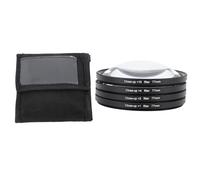 Close Up Filter Kit 4 in 1 Macro Lens Set, +1 +2 +4 +10 Optical Glass Filters with Storage Pouch, Professional Camera Filter for Digital Photography, Close Up Effect Similar to (Lave)