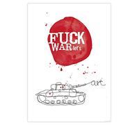 Close Up Fuck War Let's Art Affiche Janette 48 x 68 cm