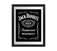 Close Up Jack Daniel's Miroir 30 × 40 cm - Old No. 7 Design - Black Label - Décoration murale élégante pour bar, salon et cave de fête