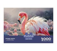 Close-up Photograph of A Pink Pink Wading Bird 1000 Pièces Carton Premium Coffret De Puzzles Serene Wildlife Anti-Stress Défi Unique Puzzles As Birthday Gifts 70x50cm/1000pcs