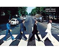 Close Up Poster Beatles Abbey Road (91,5cm x 61cm) + 2 tringles Transparentes avec Suspension
