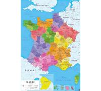 Close Up Poster Carte de France 2017 [en français] (61cm x 91,5cm) [Kitchen] [Kitchen]