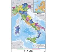 Close Up Poster Carte d'Italie [Version Italienne] (61cm x 91,5cm) + Un Joli Emballage Cadeau