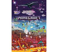 Close Up Poster Minecraft World Beyond (61 cm x 91,5 cm) + coffret cadeau blanc, prêt à offrir