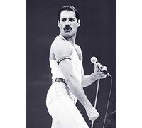Close Up Poster Queen - Freddie Mercury (59,5cm x 84cm) + Un Poster Bora Bora en Cadeau!