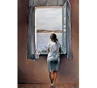 Close Up Poster Reproduction Salvador Dali Femme à la fenêtre (60cm x 80cm) + 1 Powerstrips®, tesa adhésifs Double face-20pcs
