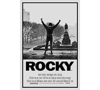 Close Up Poster Rocky Affiche du Film (61cm x 91,5cm) + 2 tringles Noires avec Suspension