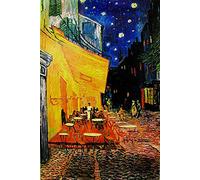 Close Up Poster TERRASSE DE Cafe LA Nuit Vincent Van Gogh (61cm x 91,5cm) + 2 tringles Noires avec Suspension