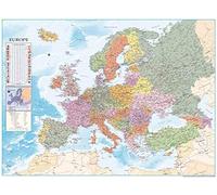 Close Up Poster XXL Carte de l'europe avec Drapeaux (135cm x 100cm) + 1 Powerstrips®, tesa adhésifs Double face-20pcs