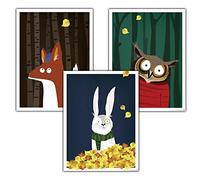 Close Up Set de 3 Posters Chambre des Enfants - Forêt [30 x 40 cm] (30cm x 40cm)