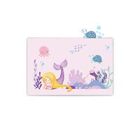 Close Up Sous-main avec design enfant - Pour enfants, filles, garçons - Imperméable et lavable - Parfait pour la rentrée des classes - 60 x 40 cm - Protection de bureau sans BPA (sirène)