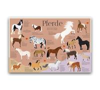 Close Up Sous-main pour enfants - Motif cheval - 60 x 40 cm - Matériau : vinyle résistant avec une maille polyester intérieure - Lavable et durable
