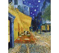 Terrasse de café la Nuit Affiche (40cm x 50cm) + Un Poster Surprise en Cadeau!