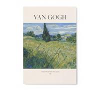 Close Up Vincent van Gogh Impression d'art Champs de blé vert avec cyprès sur toile ou papier, différents formats au choix, 30 cm x 40 cm, sans cadre