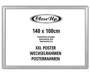 Close Up XXL Posterrahmen 100 x 140 cm Silber