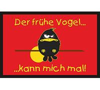 Close Up Z877015 Paillasson avec inscription en allemand Der Früten Vogel kann Mich mal, Multicolore - Version Allemande