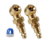 Closed Ball Valve Set 1/4 NPT Brass Closed Ball Valve Set 1/4(Pack of 2) | Built-in shut-off valve, flows only when engaged, pressure 300 PSI, safe inflation
