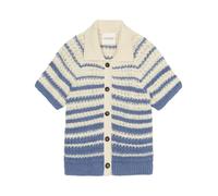 Closed - Cardigan Rayé à Manches Courtes - Femme - Pulls - Bleu - Taille: 40 FR