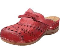 Closed Toe Sandals Women - Bowknot Orthopedic Mules Shoes Casual Beach Comfort Summer Clogs Flat Hollow Out Slippers
