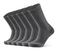 CLOSEMATE 6 Paires Chaussettes de Sport Homme 39-42 43-46 en Coton Respirantes Renforcées Confortables pour Running Tennis Randonnée Cyclisme en Gris