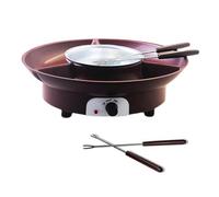 Closer Ensemble de Casseroles à Fondue, Appareil à Fondue au Chocolat Électrique avec 4 Fourchettes, Kit de Machine à Fondue au Fromage, Contrôle de la Température. Prise UE