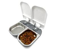 Closer Pets C200 Mangeoire Automatique 2 Repas pour Chats et Petits Chiens avec Inserts en Acier Inoxydable et Poche de Glace