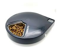 Closer Pets C500 Mangeoire automatique à 5 repas pour animaux de compagnie, avec gamelles en acier inoxydable, minuterie numérique et deux blocs de glace, pour nourriture humide et sèche, bols jusqu'à