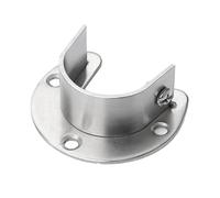 Closet Rod Bracket - Flange Rod Holder With Screws | Sturdy End Support For Bathroom Shower, Closet Curtain Rods Installation, Organization, Heavy Duty U Shaped