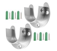 Closet Rod Holders - 32mm Stainless Steel Hanger End Brackets for Laundry Organization, Bedroom Storage with Strong Support, 2-Piece Rods Bracket for Apartment Dorm Room Home Window