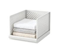 Closet Shelf Organizer, Wardrobe Stackable Storage Bin, Bathroom Caddies | Space-Saving Modular Design, Durable Construction, Convenient Open-Front Access, for Bedroom Shower Home Living Room
