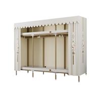 Closets Portables en Polyester avec Rideau Organisateur de Stockage de Grande capacité Close de Garde-Robe Moderne