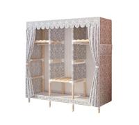 Closets Portables en Tissu Oxford avec Rideau de Grande capacité Organisateur de Placard de Garde-Robe Organisateur de Stockage Moderne pour Chambre à Coucher