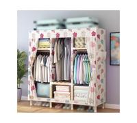 Closets Portables en Tissu Oxford avec Rideau de Grande capacité Organisateur de Placard de Garde-Robe Organisateur de Stockage Moderne pour Chambre à Coucher