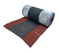 Closoir de Faîtage - Rouge - 390 mm X 5 ml - Souple ventilé Aluminium et Fibre - ral 8004